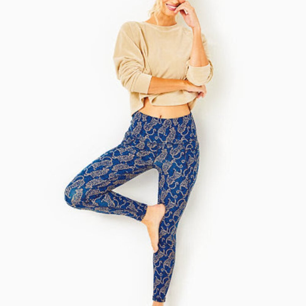Lilly Pulitzer Indigo Paisley Print Leggings